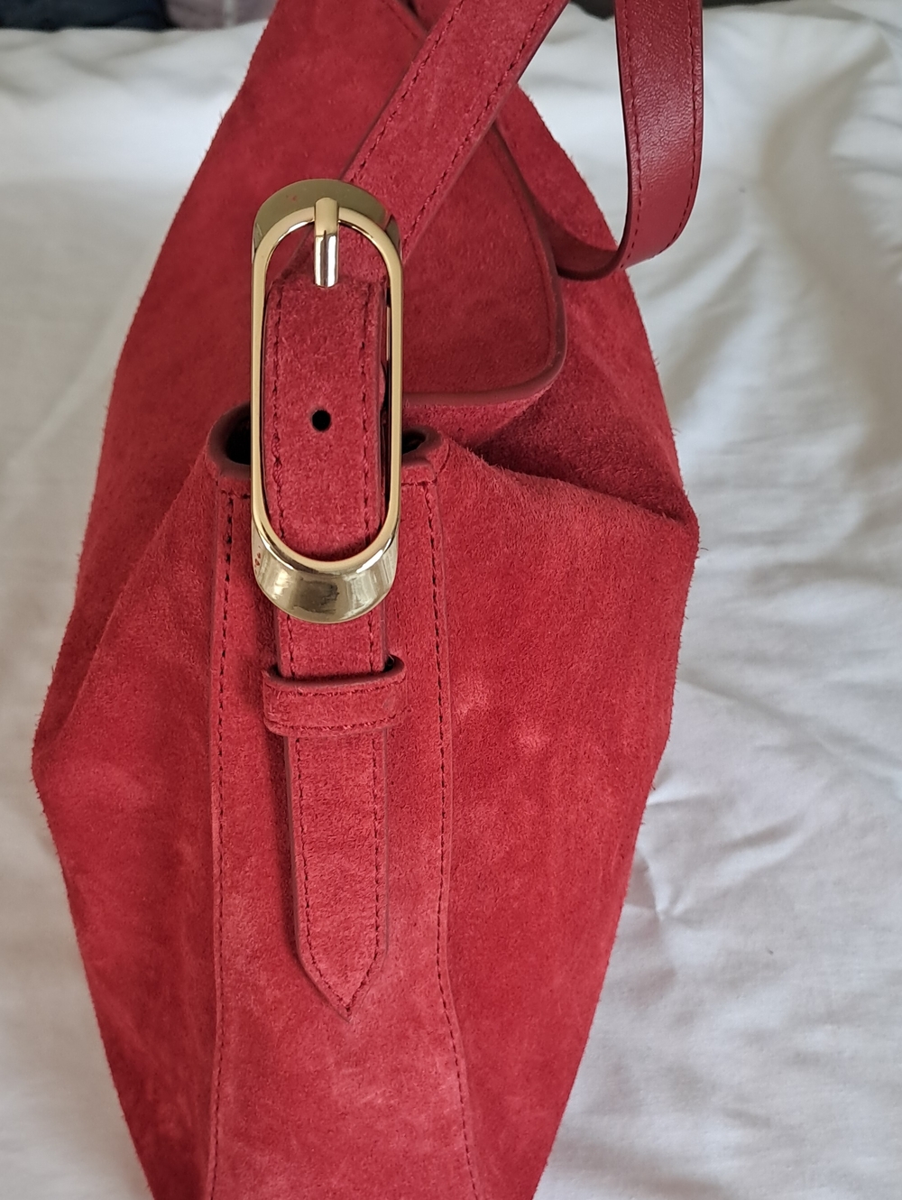 J. Crew Red Suede Shoulder Bag - Picture 6 of 16